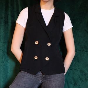 90s vintage black vest/top